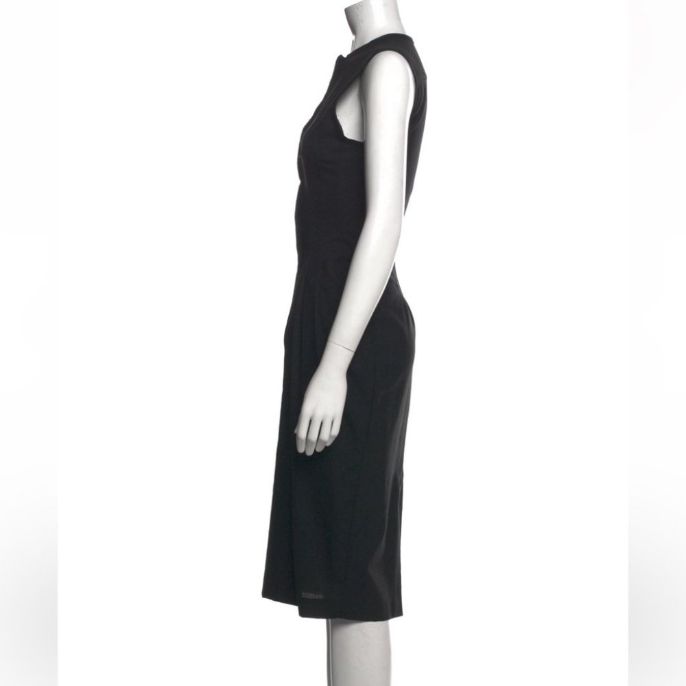 Balenciaga Paris Vintage Wool Midi Length Black Dress - Picture 16 of 16